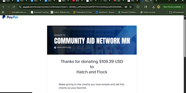 Donation to Community Aid Network MN Special thanks to everyone who came