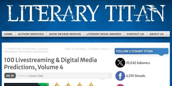 Literary Titan Reviews '100 Livestreaming & Digital Media Predictions,