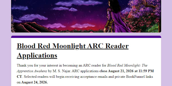 ARC Applications Are Officially Open! 🌙 Hi everyone!I’m so excited to