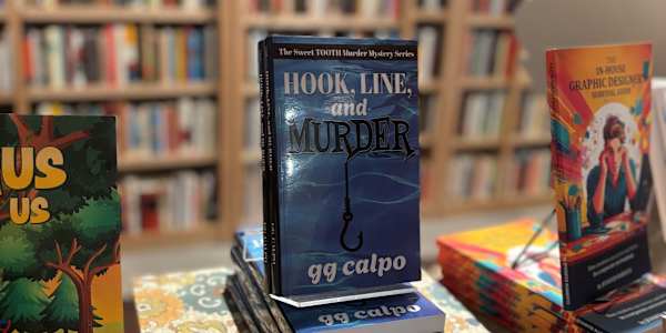 Exciting News - Hook, Line and Murder on display at Indie Bookstore