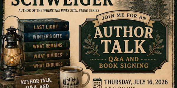 Thursday AuthorTalk! Come and see me...bring your book, I would be happy to
