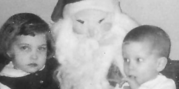 LET'S GET THIS OVER WITH, SANTA! (12/18/2025) This photo of my sister and