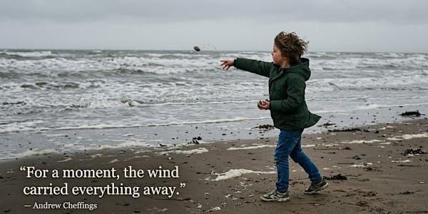 “For a moment, the wind carried everything away.” In Green Twining the sea