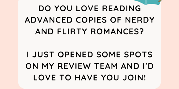 Do you like to review books? I’m looking for ARC readers for my upcoming