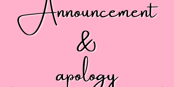 🌈𝙍𝙖𝙞𝙣𝙗𝙤𝙬 𝘽𝙤𝙤𝙠𝙛𝙚𝙨𝙩 𝙖𝙣𝙣𝙤𝙪𝙣𝙘𝙚𝙢𝙚𝙣𝙩🌈  I’m so sorry to say that I won’t be able