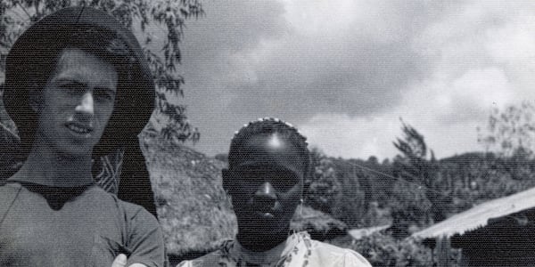 The author near Butembo, Zaire (Congo), 1974 This time the author asked for