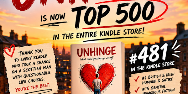 Top 500 on Amazon UNHINGE smashed into the top 1k on Amazon and has been on