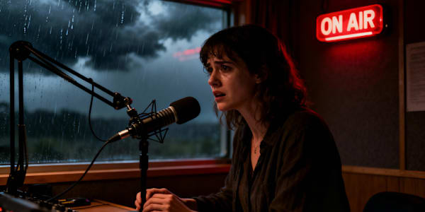 The Last Broadcast &nbsp;Characters:Leann, a late-night radio DJ, voice