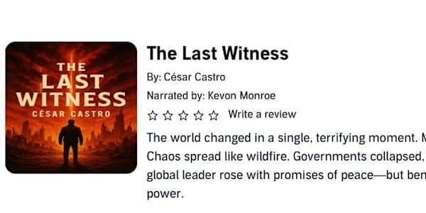 🎧 Now Available on Audible The Last Witness&nbsp;by César CastroA Voice in