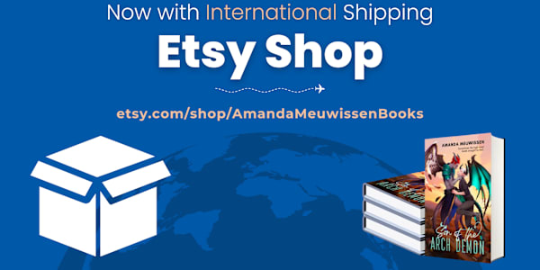 International Shipping for Signed Books My Etsy Shop, where you can