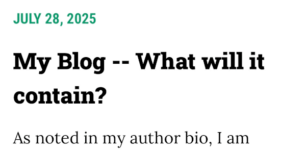 My Blog – after seven months My blog is seven months old today. The