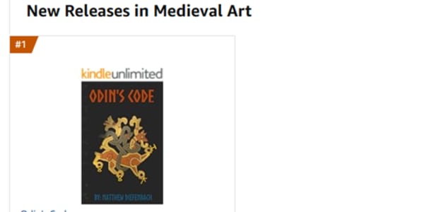 Odin's Code Goes #1 on Amazon's New Releases in Medieval Art! Just launched