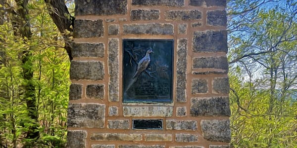 Oddsconsin 57 – Pigeons A stone monument stands in Wyalusing State Park