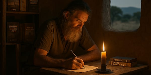 The Bearded Author in His Bungalow By Braam PretoriusEvery now and then,