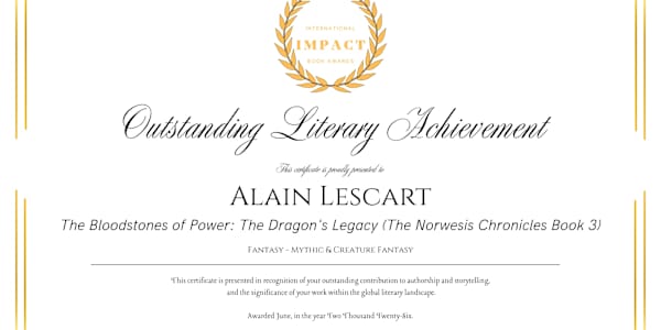 The Bloodstones of Power is the Winner for Mythic and Creature Fantasy of