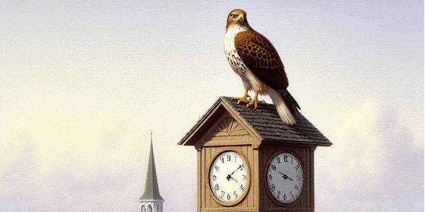 Hawk on the Clock Tower Short story. Psychological suspense.