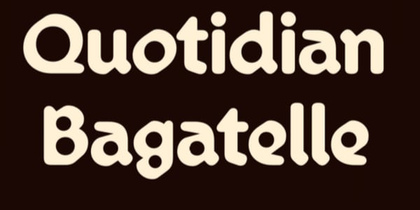 Quotidian Bagatelle published my microfiction "Elaine" Quotidian Bagatelle