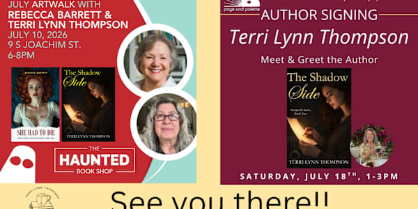 Events in July 2026 Tuesday, July 7, 2026 - Terri will be speaking at the