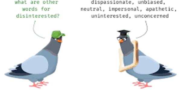 Disinterested I used a word in my previous post which I consider both