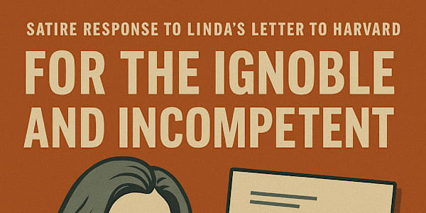 “Dear Harvard, We’re Dumb, Vindictive, and Can’t Spell.” “Dear Harvard,