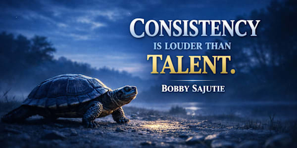 Consistency Is Louder Than Talent "Consistency is louder than talent."