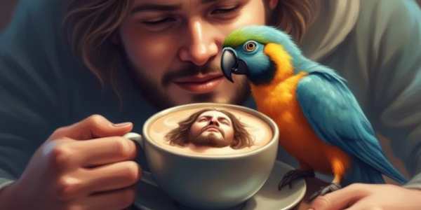 The Parrot (Part One) (From the Visions of Shiloh)A cup of coffee sat on a