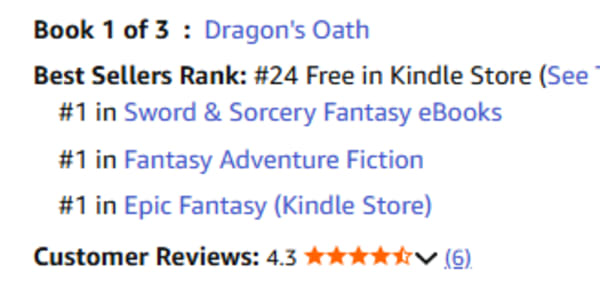 🔥 Amazon #1 Bestseller in Fantasy Adventure, Sword & Sorcery, and Epic
