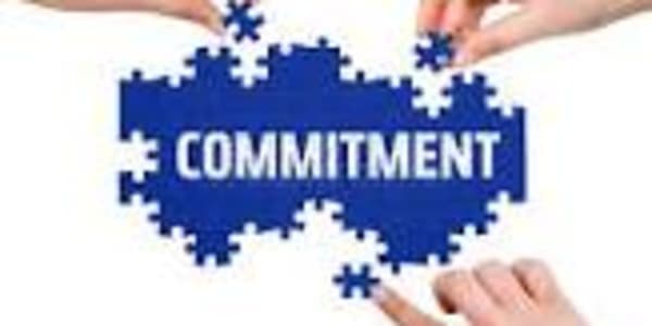 Commitment &nbsp;Commitment is doing what you said you would do long after