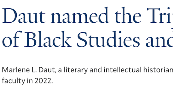 Daut named Chester D. Tripp Professor of Black Studies and of French at