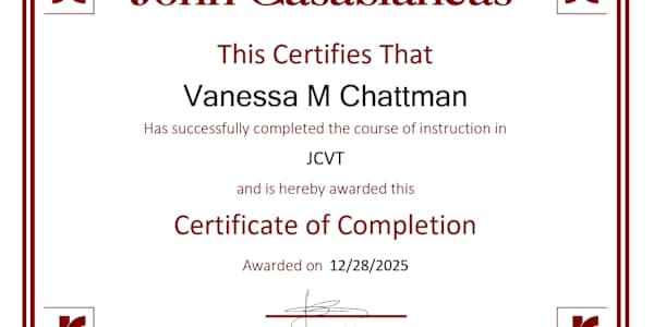 Vanessa M. Chattman graduated from The John Casablancas Modeling Program on