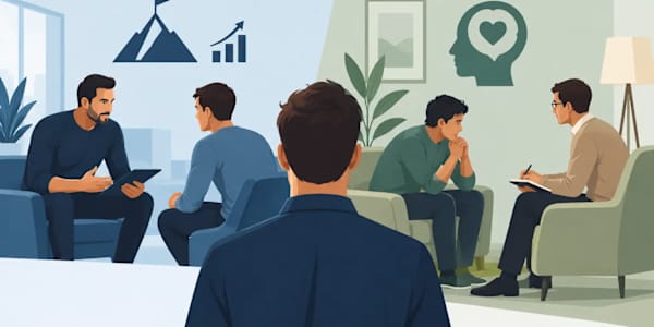 Performance Coaching Versus Therapy for Men A man can run a company, pay
