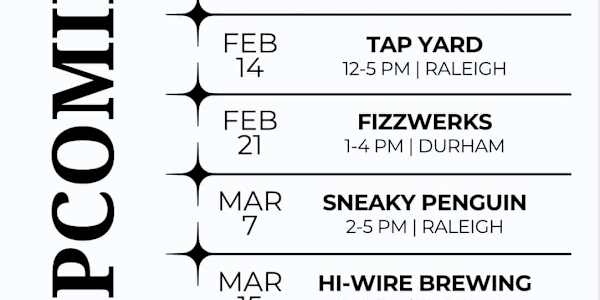 Oak & Ink Events I've got a busy February, mostly hanging out with the