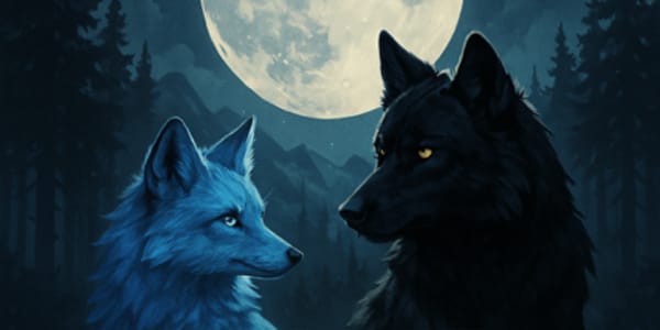 When the Moon Meets the Shadows In the shadow of snow-capped mountains lies