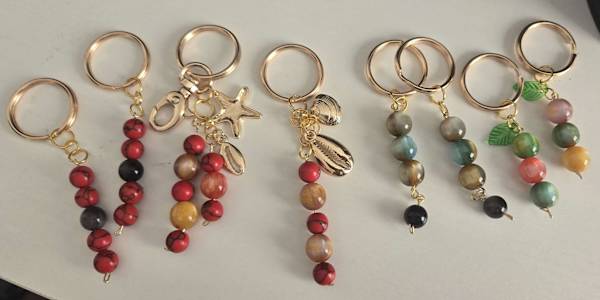 Handmade Keychains/Bookmarks. I spent 6 hours over the weekend designing