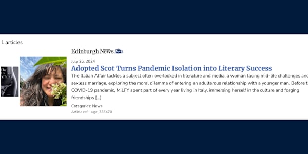 Adopted Scot Turns Pandemic Isolation Into Literary Success