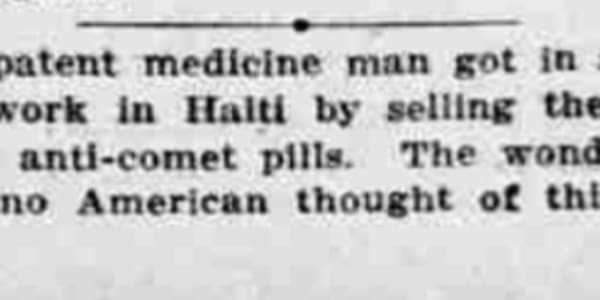 Comet Pills: The National tribune (Washington, D.C.), June 2, 1910 Halley
