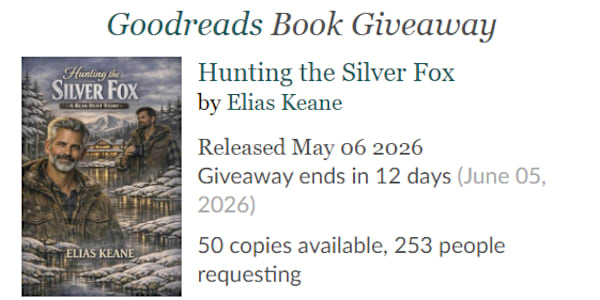 Goodreads Giveaway now live! Hi fellow book lovers,Just wanted to let you