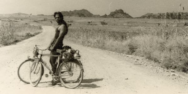 The author with bicycles in Northern Cameroon, 1975 The town of Mokolo in