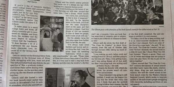 I’ve been featured by the Riverside-Brookfield Landmark!  WOW! Thank you