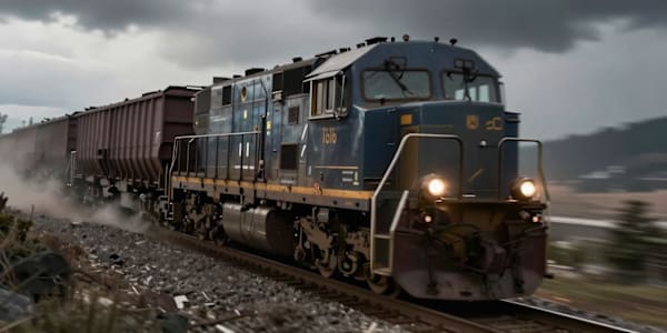 Sin Has Kinetic Energy A freight train rolling downhill does not stop