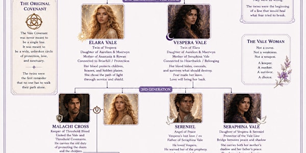 Vale Family Tree I can't wait for you to meet the rest of the Vale