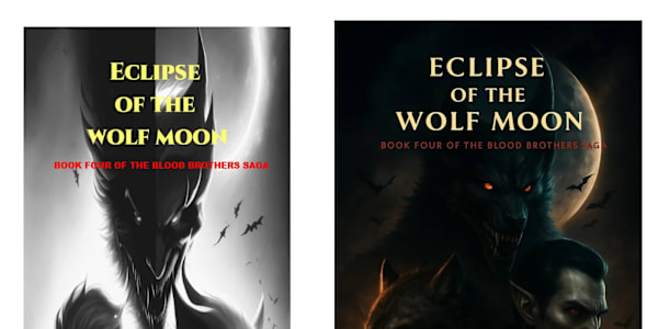 New Cover for Eclipse of the Wolf Moon  On the left is the old cover and on