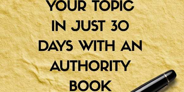 Your Authority Book. Written & Published in 30 Days. Your expertise has