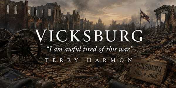 VICKSBURG: "I AM AWFUL TIRED OF THIS WAR" (7/16/2026) One of my 3x
