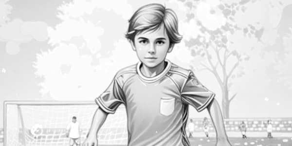 Kei Plays Soccer - Coloring and Activity Page Kei Plays Soccer- Coloring