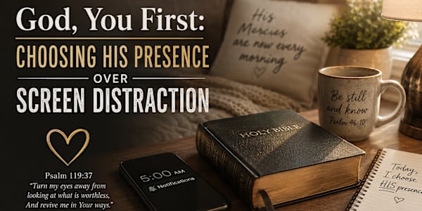 Daily Devotional: The Fig Leaf of Screens (Day 1) It’s 5 AM. My eyes blink