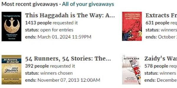 Four Days Left to the Giveaway! I've conducted book giveaways before, but I