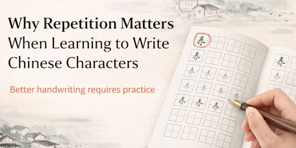 Why Repetition Matters When Learning to Write Chinese Characters Learning