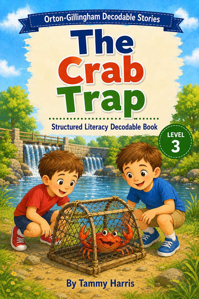 Orton-Gillingham Decodable Stories – Level 3: The Crab Trap : Structured Literacy Decodable Book (level 3 orton-gillingham decodable stories)