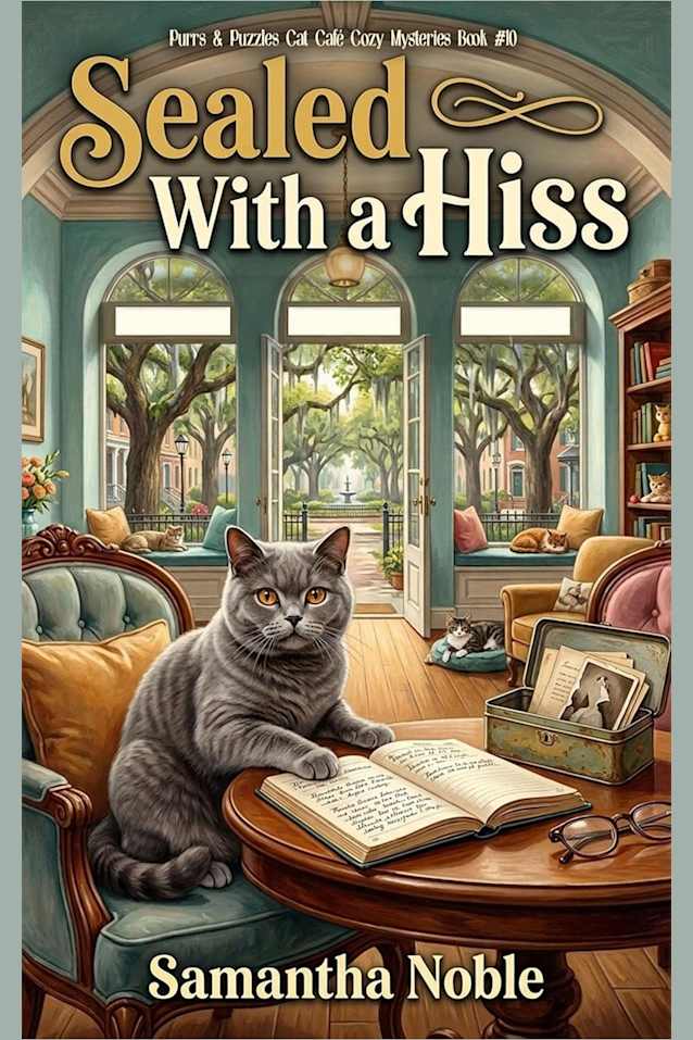 Sealed With A Hiss: A hidden diary, a feline sleuth, and a historical secret worth keeping buried (Purrs and Puzzles Cat Café Cozy Mysteries)